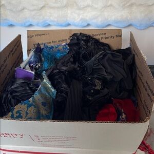 Off cuts if fabric of the purpose of craft all sorts in the box